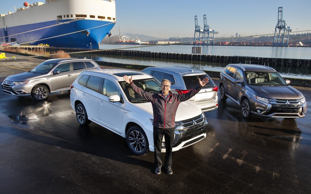 Outlander PHEV 2018 au port de Vancouver